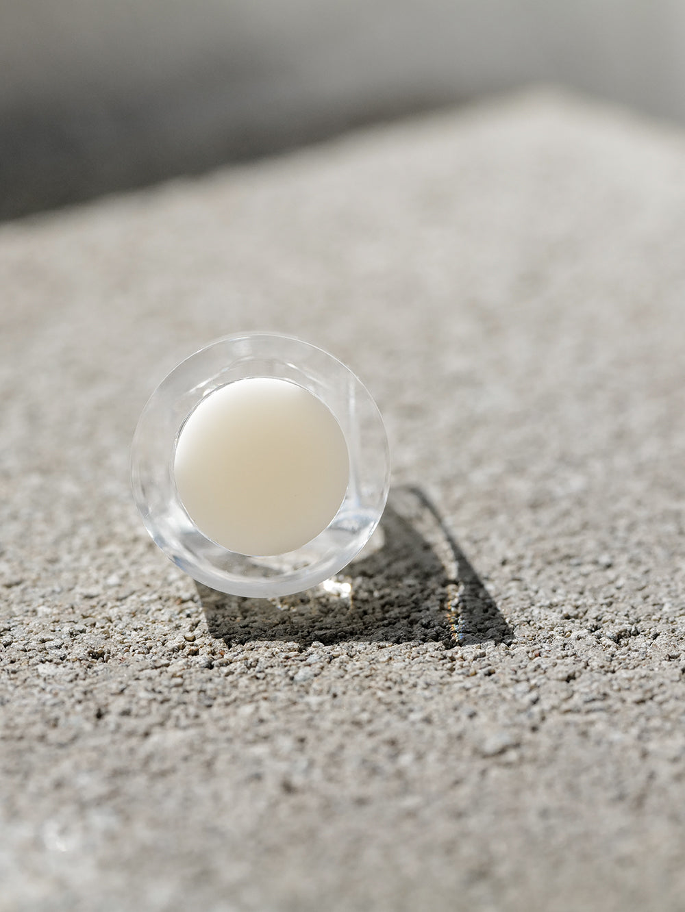 Vintage Siv Lagerström White Optical Acrylic Ring – Size 7.75