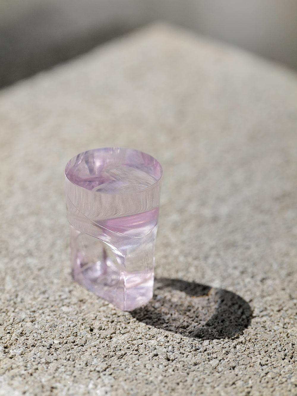 Vintage Siv Lagerström Pink-Tinted Acrylic Ring – Size 5