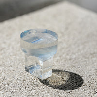 Vintage Siv Lagerström Clear Blue-Gray Acrylic Ring – Size 6.25