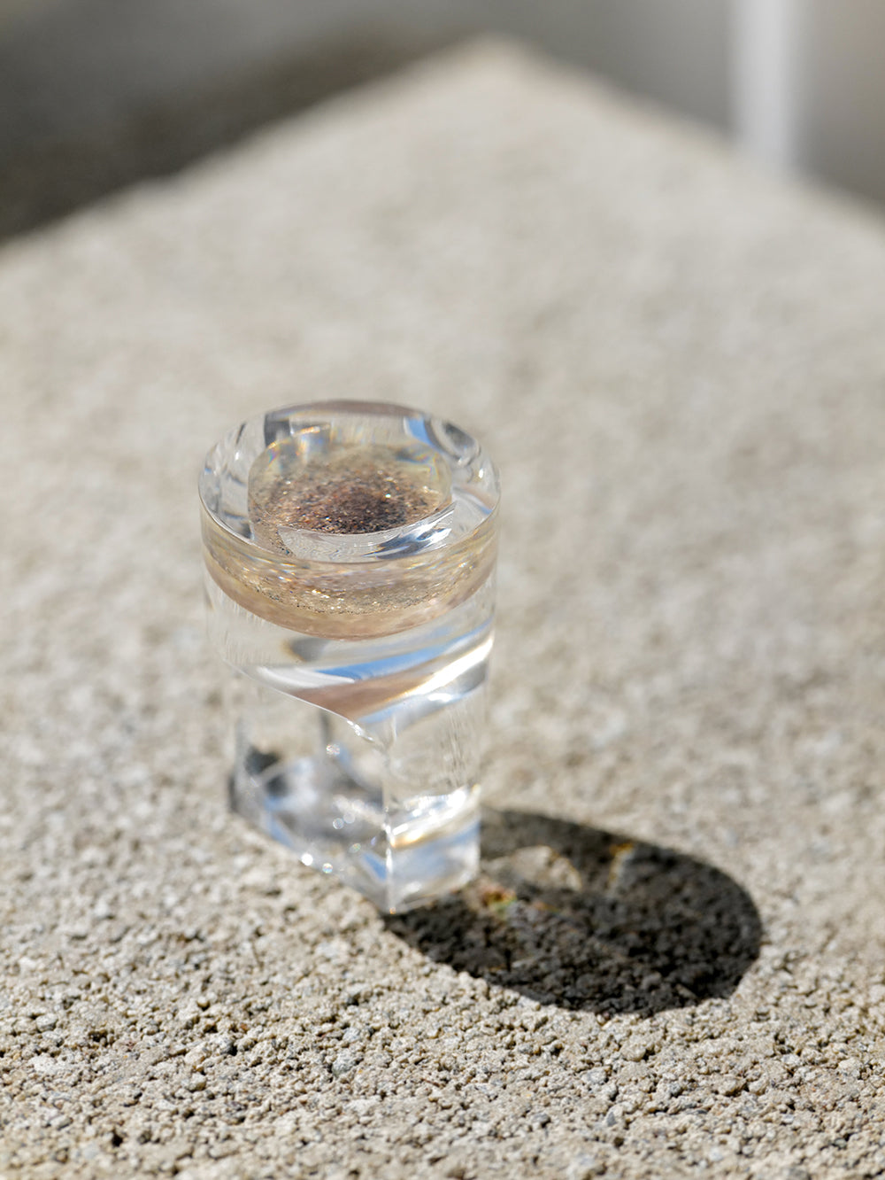 Vintage Siv Lagerström Sand Inclusion Acrylic Ring – Size 7.75
