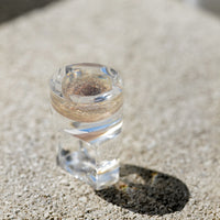 Vintage Siv Lagerström Sand Inclusion Acrylic Ring – Size 7.75