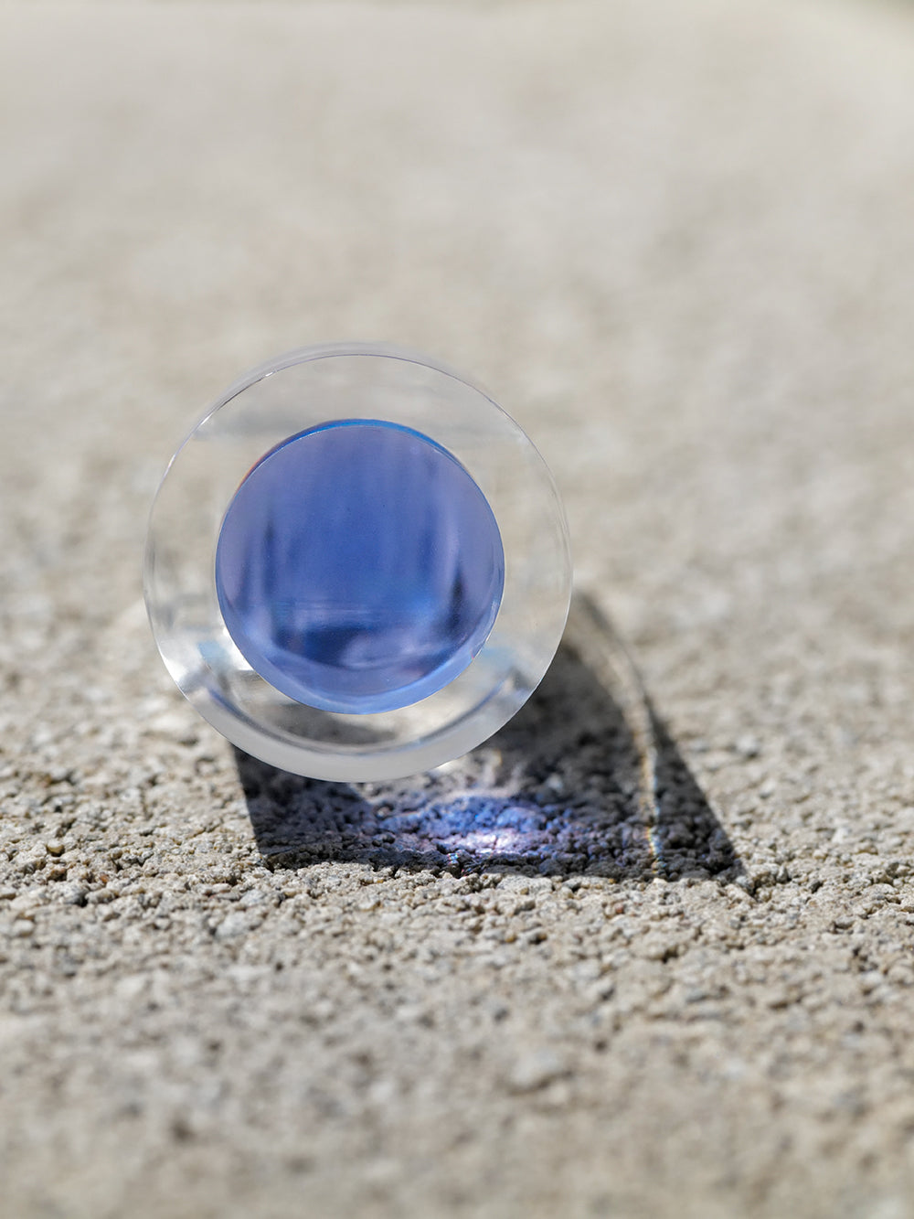 Vintage Siv Lagerström Blue Optical Acrylic Ring – Size 5.25