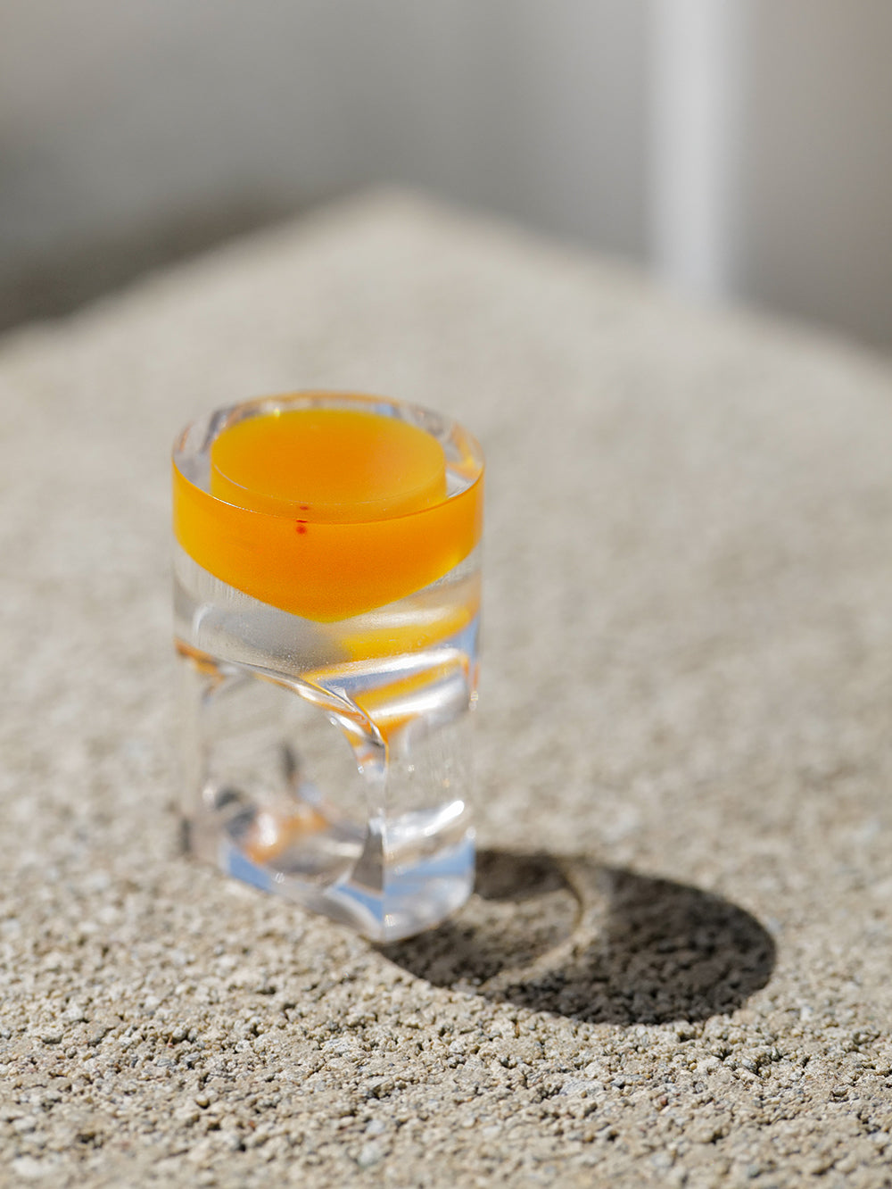 Vintage Siv Lagerström Orange Optical Acrylic Ring – Size 5.5