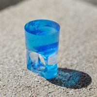 Vintage Siv Lagerström Blue-Tinted Acrylic Ring – Size 5