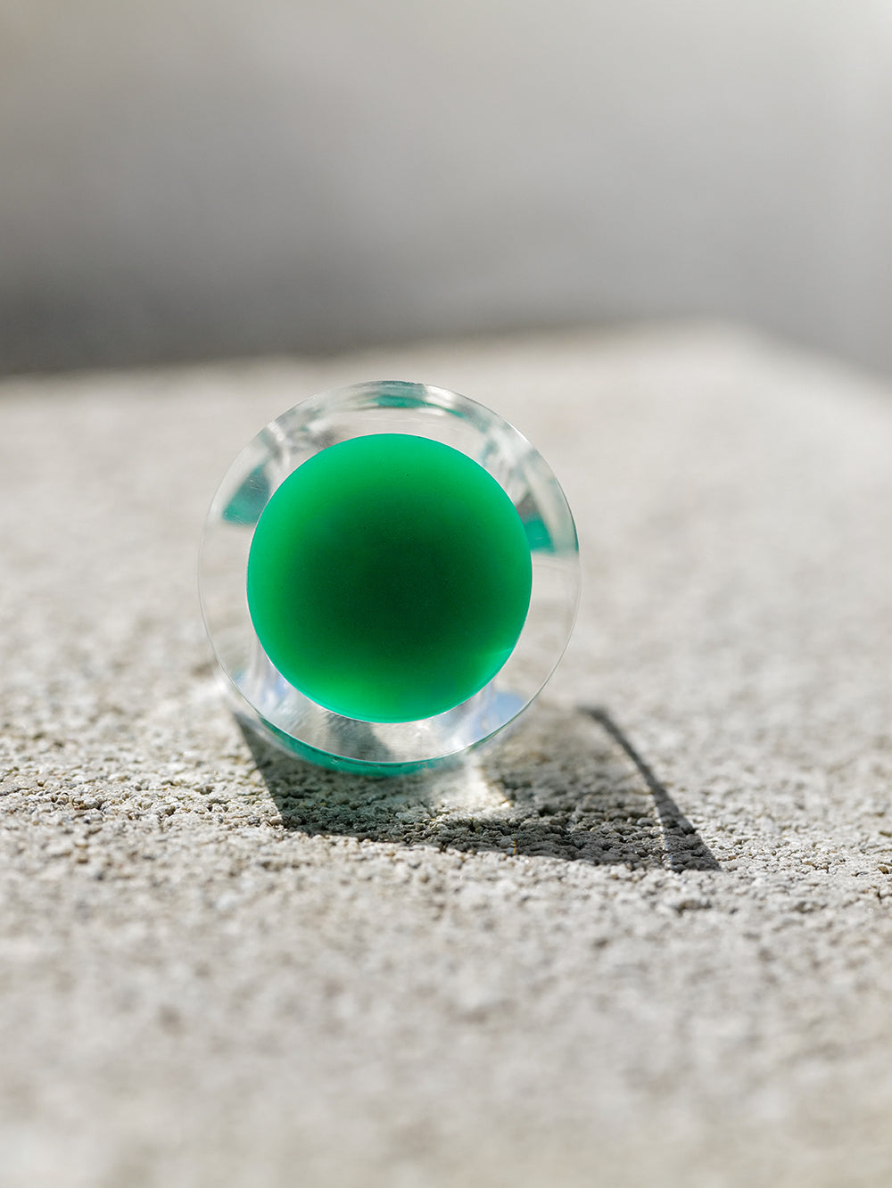 Vintage Siv Lagerström Green Optical Acrylic Ring – Size 5.5