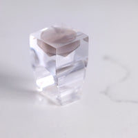Vintage Siv Lagerström Smoky Gray-Brown Optical Acrylic Ring – Size 6.5