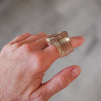 Vintage Siv Lagerström Smoky Acrylic Ring – Size 7.5