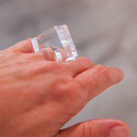 Vintage Siv Lagerström Clear Acrylic Ring – Size 6.25