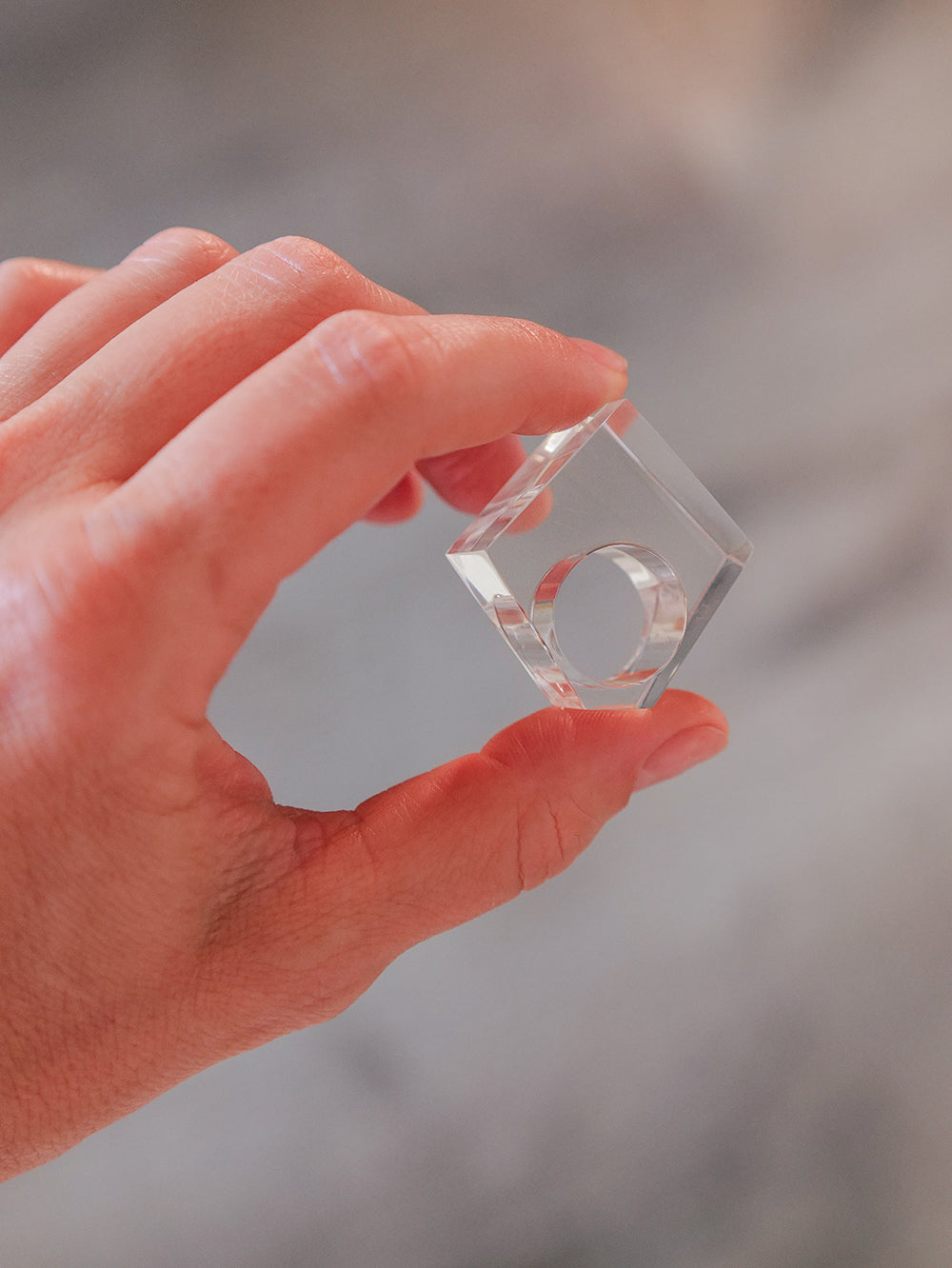 Vintage Siv Lagerström Clear Acrylic Ring – Size 6.25
