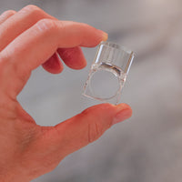 Vintage Siv Lagerström Clear Acrylic Ring – Size 7.25