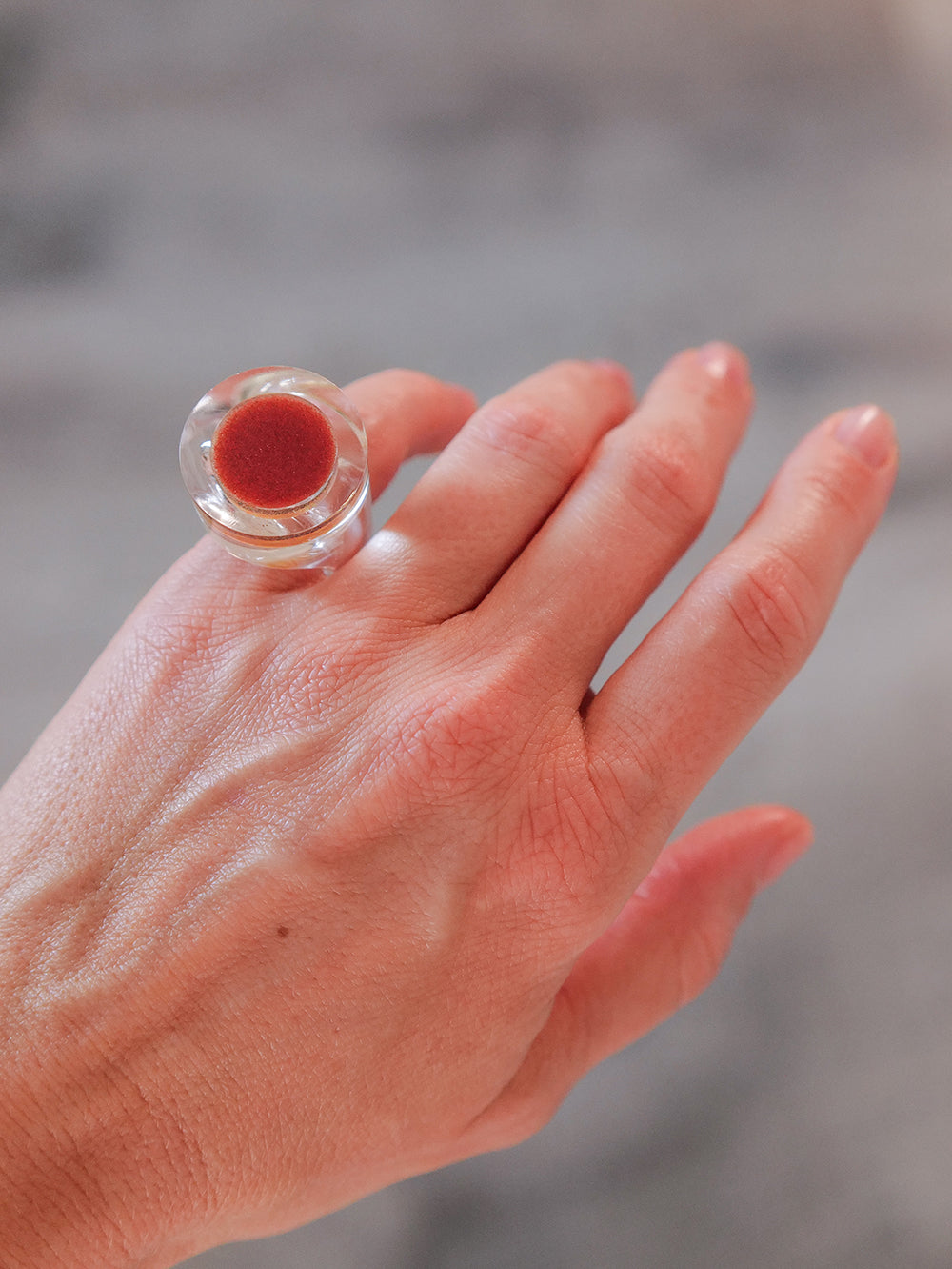 Vintage Siv Lagerström Layered Color Acrylic Ring – Size 5