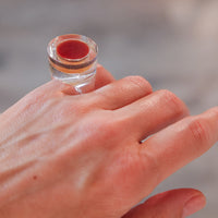 Vintage Siv Lagerström Layered Color Acrylic Ring – Size 5