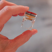 Vintage Siv Lagerström Layered Color Acrylic Ring – Size 5