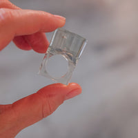 Vintage Siv Lagerström Blue-Green Tint Acrylic Ring – Size 5