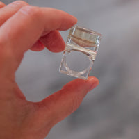 Vintage Siv Lagerström Sand Inclusion Acrylic Ring – Size 7.75
