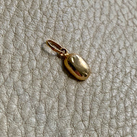 18k gold coffee bean pendant or charm