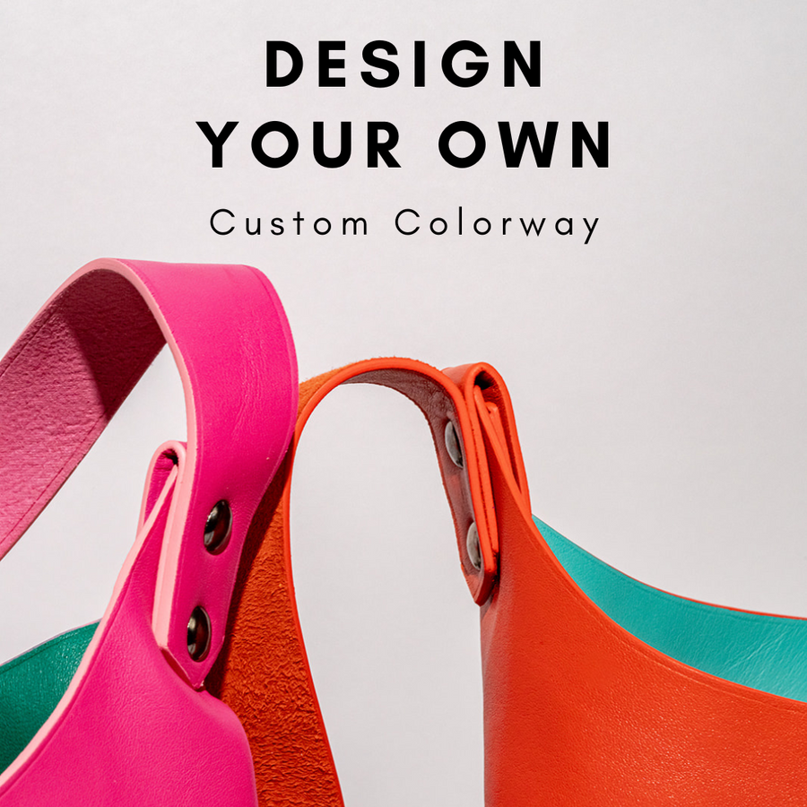 Design your own CUSTOM colorway with Jill & Mark - Wedge Handbag - Lamb Leather Luxury Edition