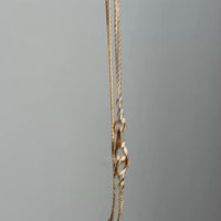 1905 Antique Swedish Curb Link Watch Chain necklace in 18k gold - 17.3 inch length