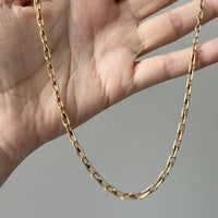 Vintage Swedish 18k Gold Graduated Elongated Link Necklace – 16.5 Inch Length