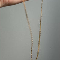 Early to Mid 20th Century era 18k gold Virola Link Necklace - Graduated width - 27.5 inch length