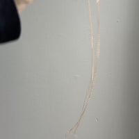 Vintage 18k gold skinny rolo link necklace - 24 inch length