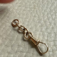 18k Gold Vintage Pendant or Chain Extender with Swivel Dog Clip - Excellent for your Charms