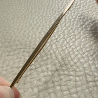 1924 Swedish Antique Long Brooch in 18k Gold - 3.6 inch length