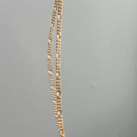1986 Figaro Curb Link Variation Long Necklace in 18k Gold - 27.7 inch length
