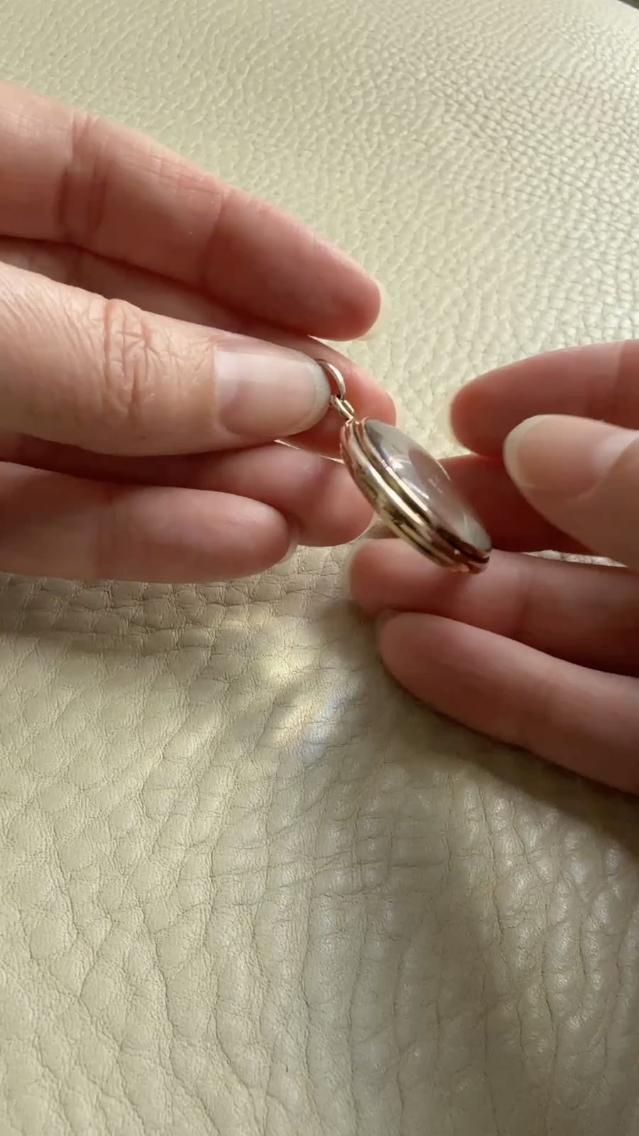 Jumbo ‘Pool of Light’ Antique Locket Pendant in 22k & 14k Gold - Victorian era - 1.1 inch diameter