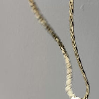 Vintage 14k Gold Smooth Braided Half Round Necklace - 18.5 inch