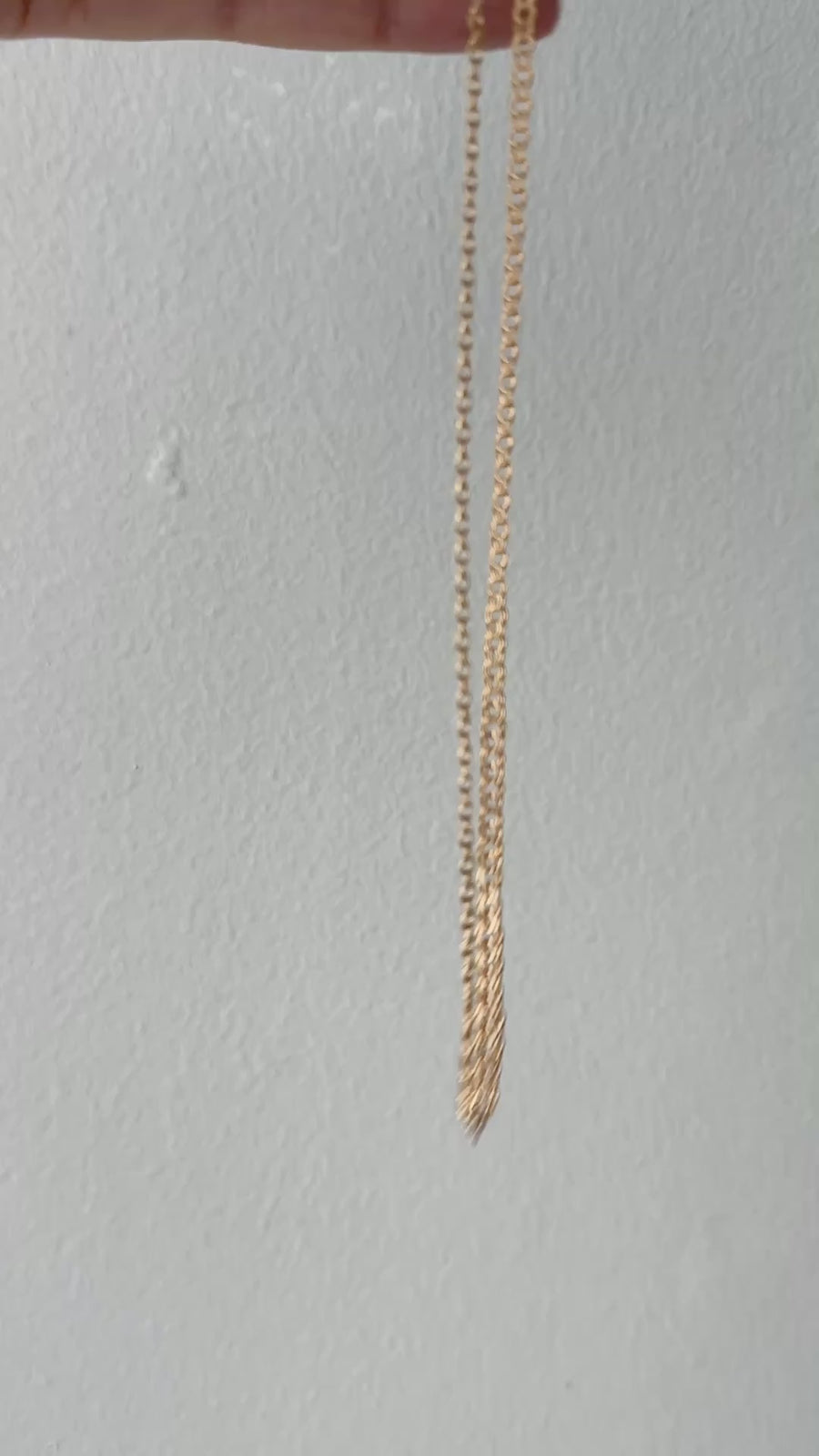 Swedish Vintage 18k Gold Necklace - Graduated Double Link Chain Necklace - 16.8 inch length