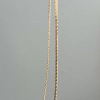Skinny Vintage Swedish Virola Link Necklace 18k Gold – 19.7 Inch Length