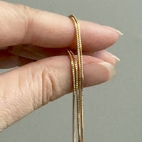 Italian vintage 18k gold box link necklace by Balestra - 17 inch length