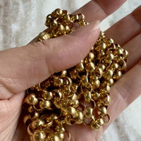 1834 Antique Long Length Rolo Link Necklace 22k Gold - 54.3 inch length