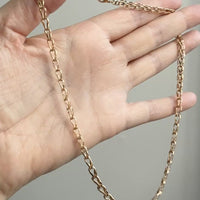1959 Vintage Signed 18k Gold Tulip Link Chain Necklace – 16.5 Inch Length