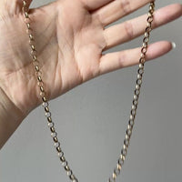 9k gold Antique Rolo Link Chain - 21 inch length