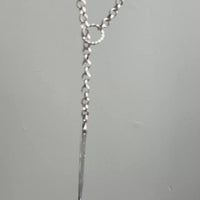1941 Vintage Swedish Silver Lariat Rolo Necklace – 26.5 Inch Adjustable Length