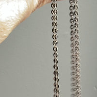 Midcentury era Silver Articulated Fish Pendant Necklace - 27.8 inch length