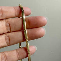 Vintage Slinky 18k Gold Bar Link Bracelet - 7.5 inch length