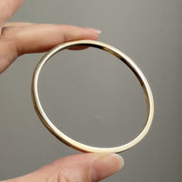 Danish 14k Solid Gold Bangle 27 grams - 7.6 inch interior circumference