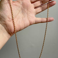 1926 Gothenburg, Vintage 18k Gold Biker Link Chain Necklace - 24 inch length