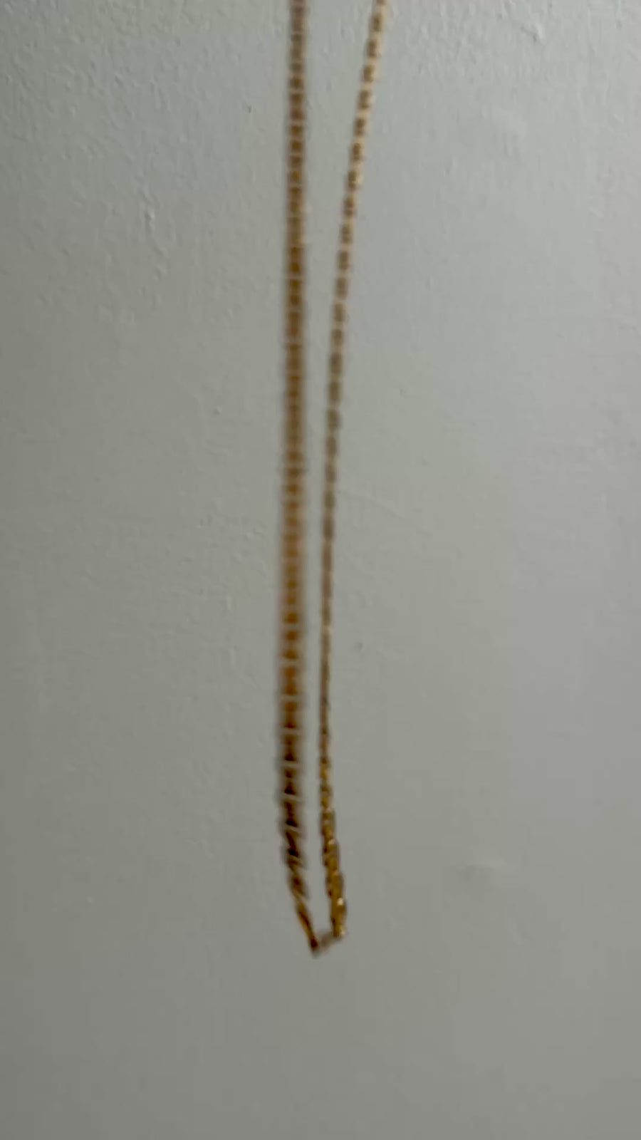 Vintage 18k gold Virola Link Necklace - Graduated width - 17.4 inch length