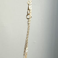 Early 1900s Pressed Curb Link Watch Chain Necklace in 18k gold - 19.4 inch length