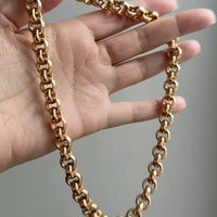 18k gold vintage rolo link necklace penelopepenelope.com