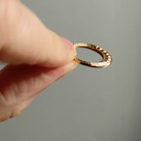 Vintage French 18k Gold Chevron Pattern Hoop Earrings - 1 inch drop