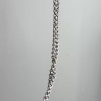 Loooong Vintage Double Rolo Link Necklace in Silver – 41 Inch Length