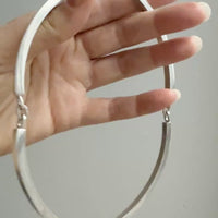 1970s era Vintage Sterling Silver Bar Link Choker Necklace by Franz Scheuerle Quinn – 14.5 inch interior circumference
