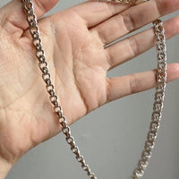 Vintage Sterling Silver Double Link Curb Chain Necklace – 17 Inch Length