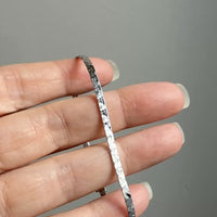 14k White Gold Virola link bracelet - 7.2 inch length