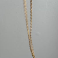 Long 18k Gold Vintage Virola Link Necklace - 21.8 inch length